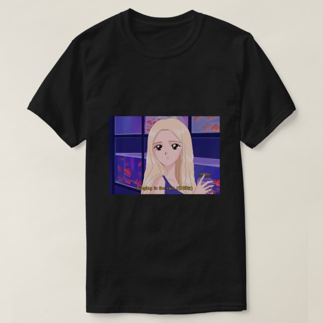 LOONA Jinsjäl - Sjunger i regnet 90:s anime Cla T Shirt (Design framsida)