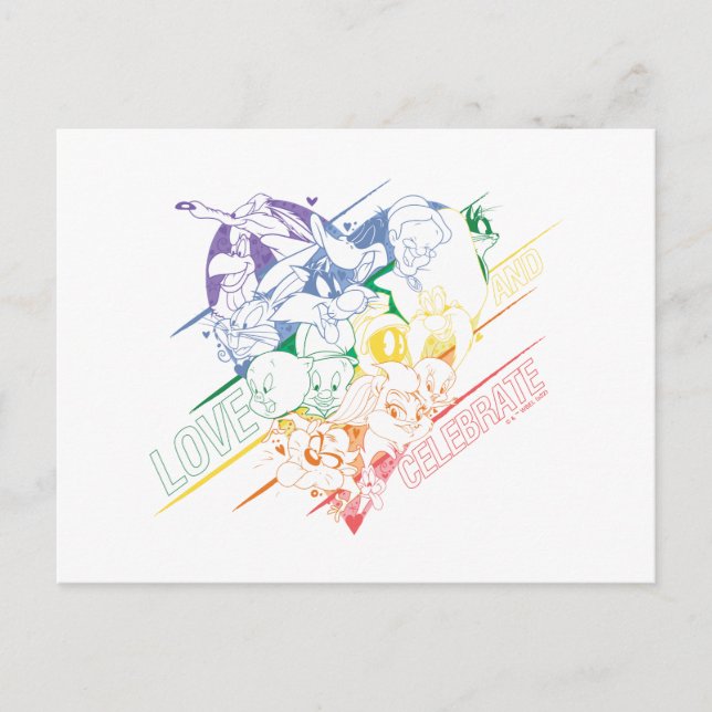 LOONEY TUNES™ - Älska och Fira Vykort (Framsida)