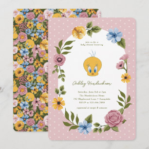 LOONEY TUNES™ Babykläder för TWEETY™-Blommigt Inbjudningar