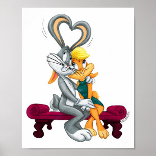 Looney Tunes Bugs Och Lola Hjärtan Alla Hjärtans D Poster