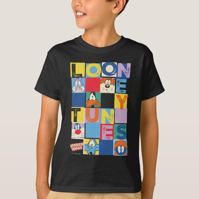 LOONEY TUNES™ Character Checker Blocks T Shirt (Framsida)