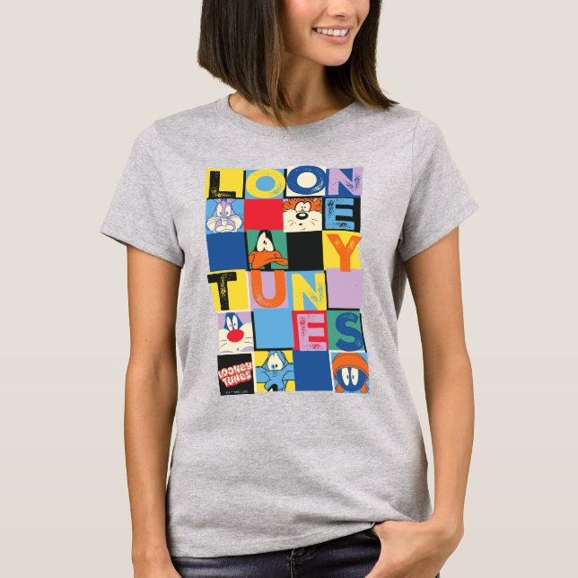 LOONEY TUNES™ Character Checker Blocks T Shirt (Framsida)