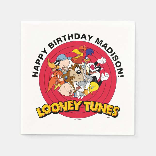 LOONEY TUNES™ Character Group | Birthday Pappersservett (Framsidan)