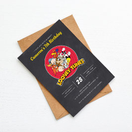 LOONEY TUNES™ Character Group Chalkboard Birthday Inbjudningar