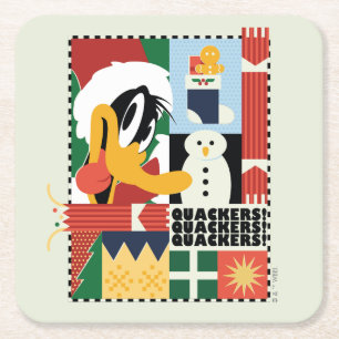 LOONEY TUNES™ DAFFY ANKA™-Helgdag Underlägg Papper Kvadrat