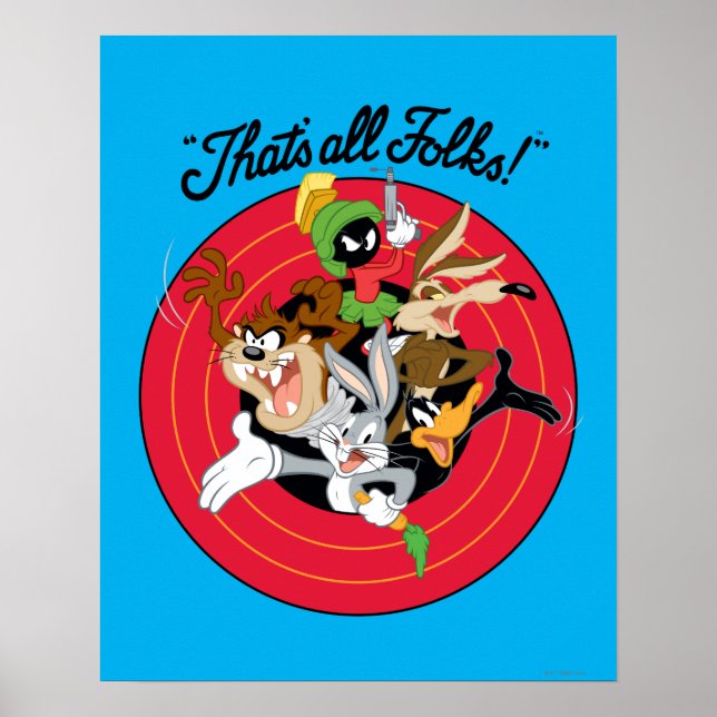 LOONEY TUNES™ "DET ÄR ALLA FOLKS!™" Bullseye Group Poster (Framsidan)