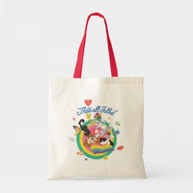 LOONEY TUNES™ - Det är alla mappar! Pride Bullseye Tygkasse (Framsidan)