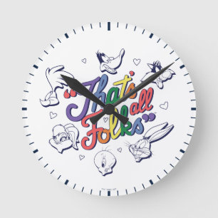 LOONEY TUNES™ - Det är alla mappar! Pridets namn Rund Klocka