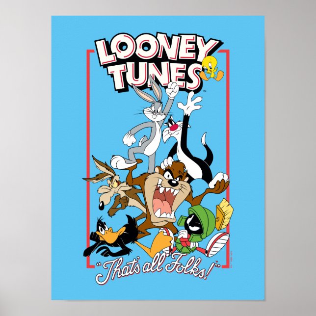 LOONEY TUNES™ "DET ÄR SLUT FÖR IDAG, FOLK!™" Grupp Poster (Framsidan)