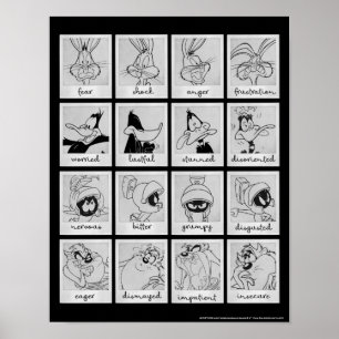 LOONEY TUNES™-diagram för teckenredigering Poster
