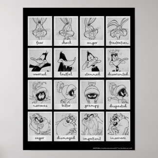 LOONEY TUNES™-diagram för teckenredigering Poster