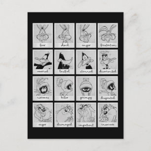 LOONEY TUNES™-diagram för teckenredigering Vykort