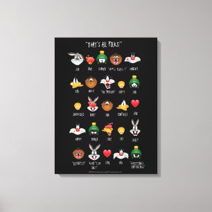 LOONEY TUNES™ Emoji Chart Canvastryck