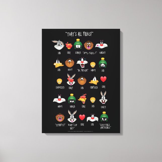 LOONEY TUNES™ Emoji Chart Canvastryck (Framsida)