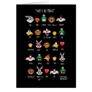 LOONEY TUNES™ Emoji Chart Hälsningskort