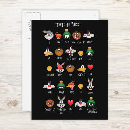 LOONEY TUNES™ Emoji Chart Vykort