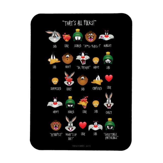 LOONEY TUNES™-Emoji-diagram Magnet (Vertikal)