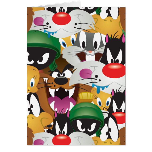 LOONEY TUNES™ Emoji Mönster Hälsningskort (Framsidan)