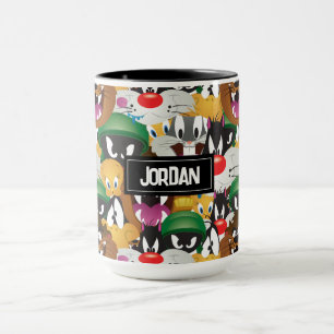 LOONEY TUNES™ Emoji Mönster Lägg till ditt namn Mugg