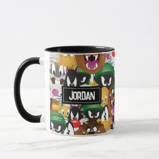LOONEY TUNES™ Emoji Mönster | Lägg till ditt namn Mugg