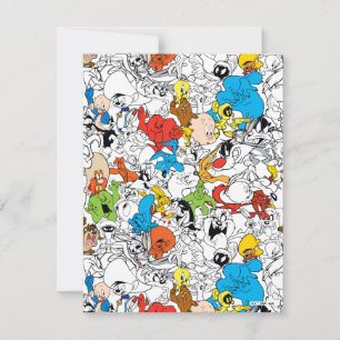 LOONEY TUNES™ Färg Pop Mönster Anteckningskort