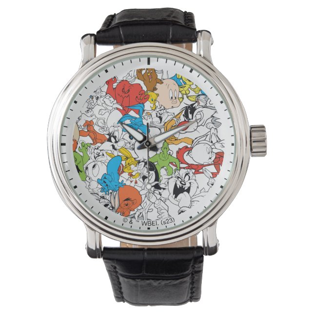 LOONEY TUNES™ Färg Pop Mönster Armbandsur (Framsida)