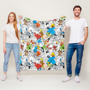 LOONEY TUNES™ Färg Pop Mönster Fleecefilt