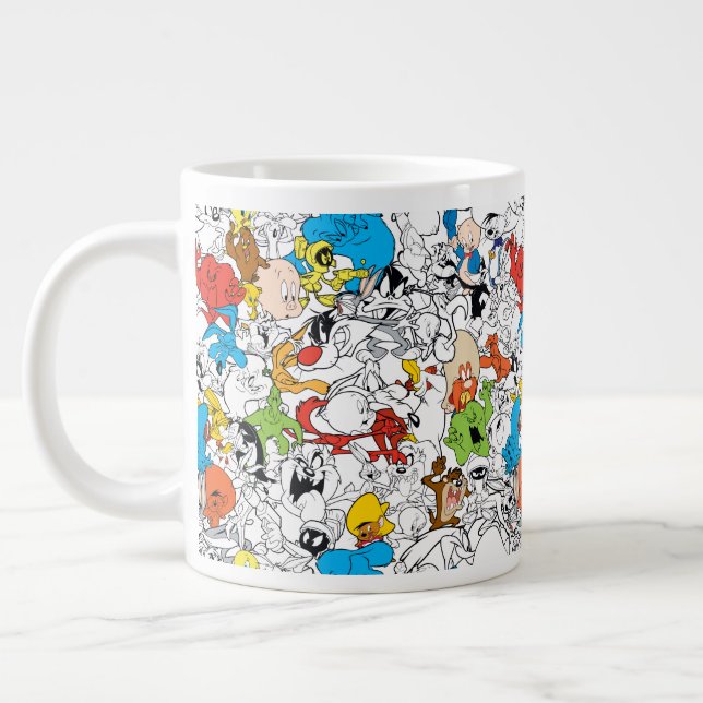 LOONEY TUNES™ Färg Pop Mönster Jumbo Mugg (Vänster)