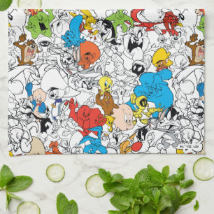 LOONEY TUNES™ Färg Pop Mönster Kökshandduk