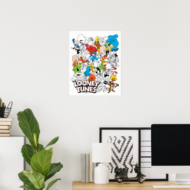 LOONEY TUNES™ Färg Pop Mönster Poster (Hemmakontoret)
