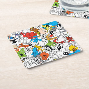 LOONEY TUNES™ Färg Pop Mönster Underlägg Papper Kvadrat