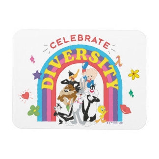 LOONEY TUNES™ - Fira Mångfalds Stolthet Regnbåge Magnet