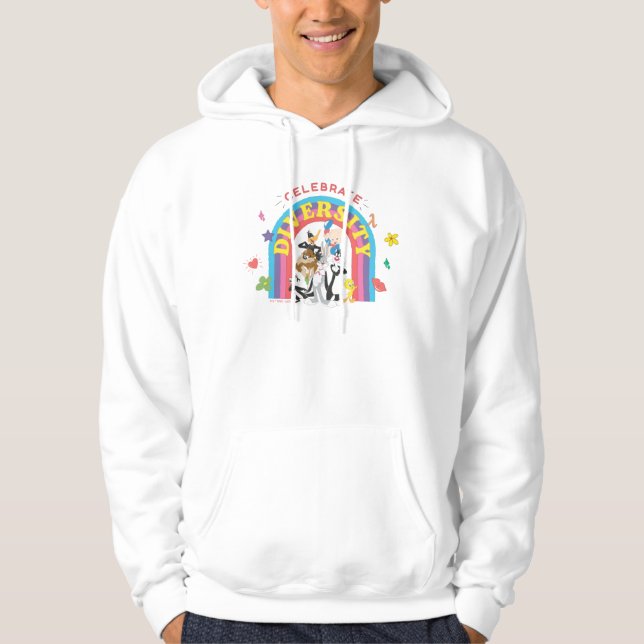 LOONEY TUNES™ - Firar Diversity Pride Rainbow Hoodie (Framsida)