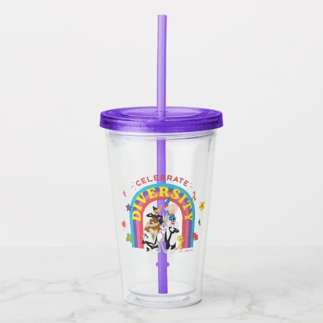 LOONEY TUNES™ - Firar Diversity Pride Rainbow Take Away Mugg (Framsida)