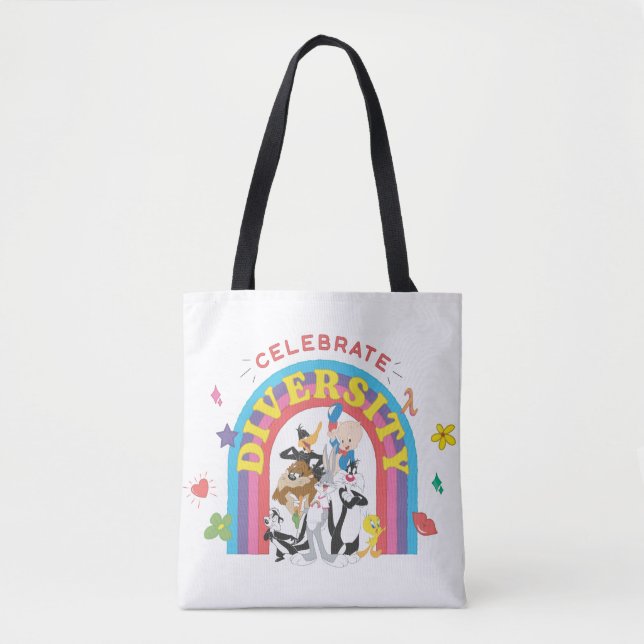 LOONEY TUNES™ - Firar Diversity Pride Rainbow Tygkasse (Framsida)