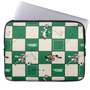 LOONEY TUNES™ Fotbollsgridmönster Laptop Fodral