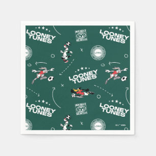 LOONEY TUNES™ Fotbollsspelboksmönster Pappersservett