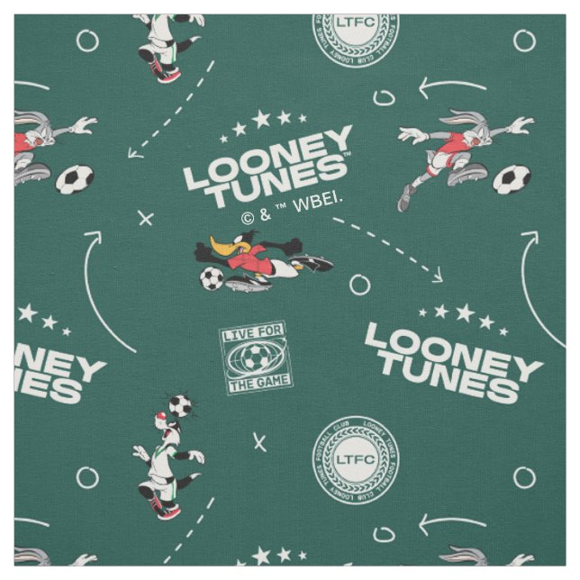 LOONEY TUNES™ Fotbollsspelboksmönster Tyg (Provkarta)