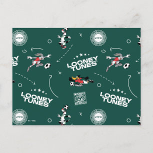 LOONEY TUNES™ Fotbollsspelboksmönster Vykort