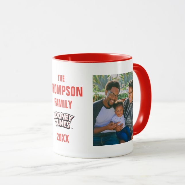 LOONEY TUNES™-fotfoto för gruppen Julkranningsfami Mugg (Framsida höger)
