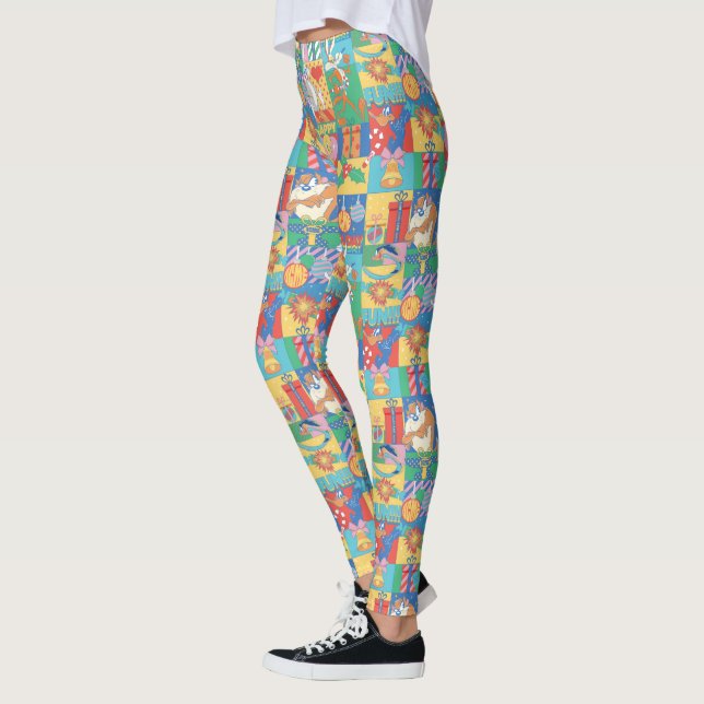 LOONEY TUNES™ | Glad helg Jul Mönster Leggings (Vänster)