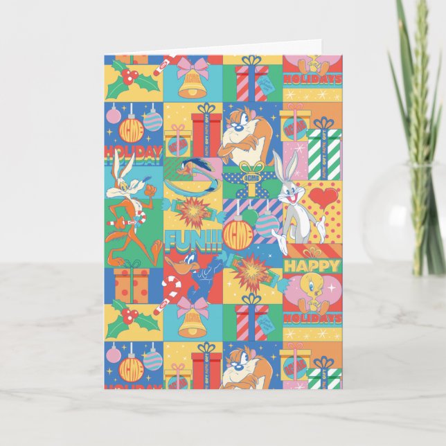 LOONEY TUNES™ | Glad jul julmönster Kort (Framsida)