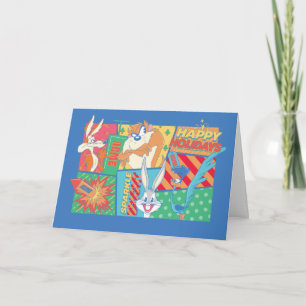 LOONEY TUNES™ Glad jul mönster Kort