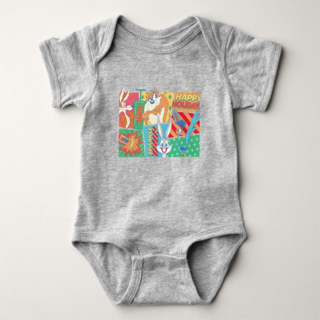 LOONEY TUNES™ | Glad jul-mönster T Shirt (Framsida)