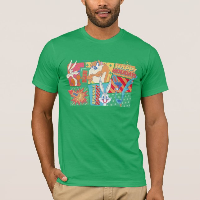 LOONEY TUNES™ | Glada högerlovsmönster T Shirt (Framsida)