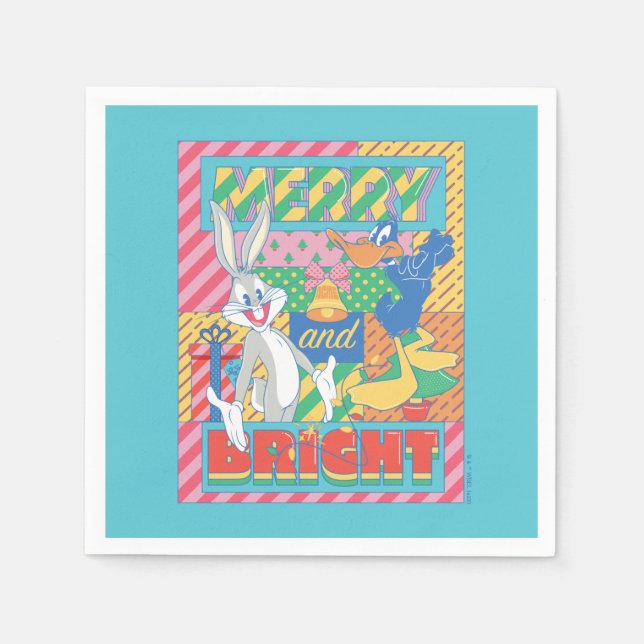 LOONEY TUNES™ | God och ljus jul Pappersservett (Framsidan)