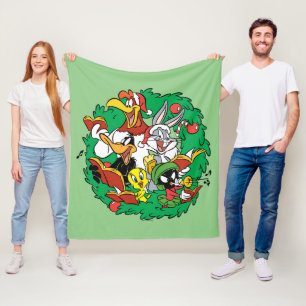 LOONEY TUNES™ Group-julkrans Fleecefilt