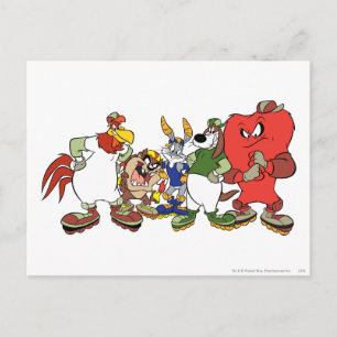 LOONEY TUNES™ Group Rollerblade Bild Vykort