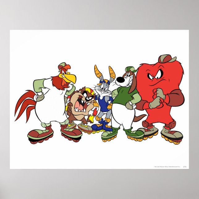 LOONEY TUNES™-grupps baseballbild Poster (Framsidan)