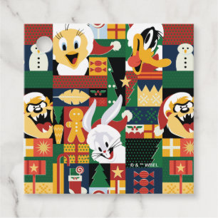 LOONEY TUNES™Helgdag Block Mönster Gåvor Etiketter